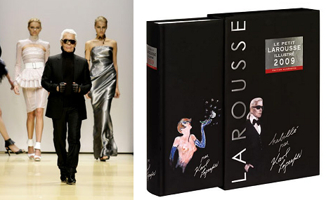 Lire le billet Le Petit Larousse 2009 habillé par Karl Lagerfeld