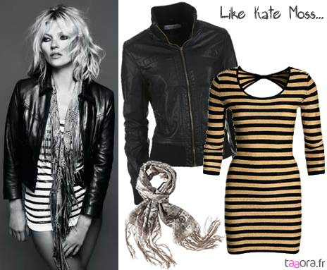 Kate Moss on Le M  Me Look Glam Rock Que Kate Moss   Taaora