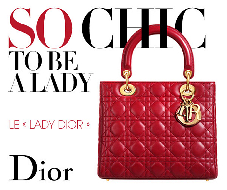 Sac Lady Dior rouge