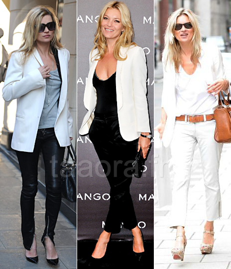 Kate Moss blazer blanc