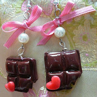Idée cadeau - Boucles d'oreilles chocolatées