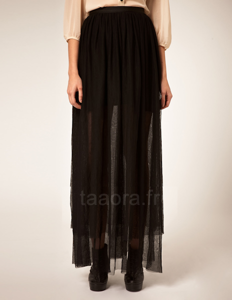 Jupe longue transparente en tulle - Taaora - Blog Mode, Tendances, Looks