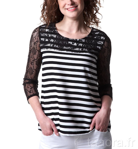 Marinière à dentelle