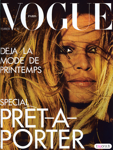 Brigitte Bardot en couverture de Vogue