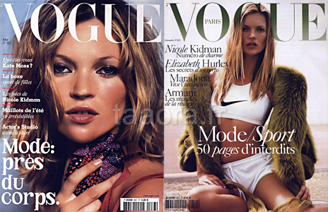 Kate Moss couvertures Vogue Paris