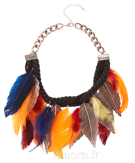 Collier plumes tendance Sioux