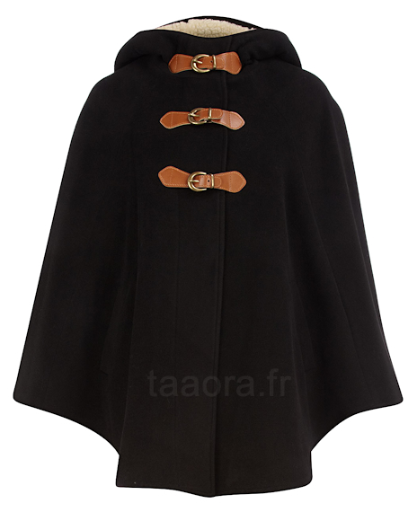 Manteau cape noire