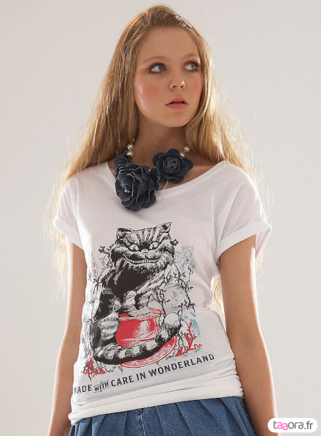 T-shirt chat du Cheshire