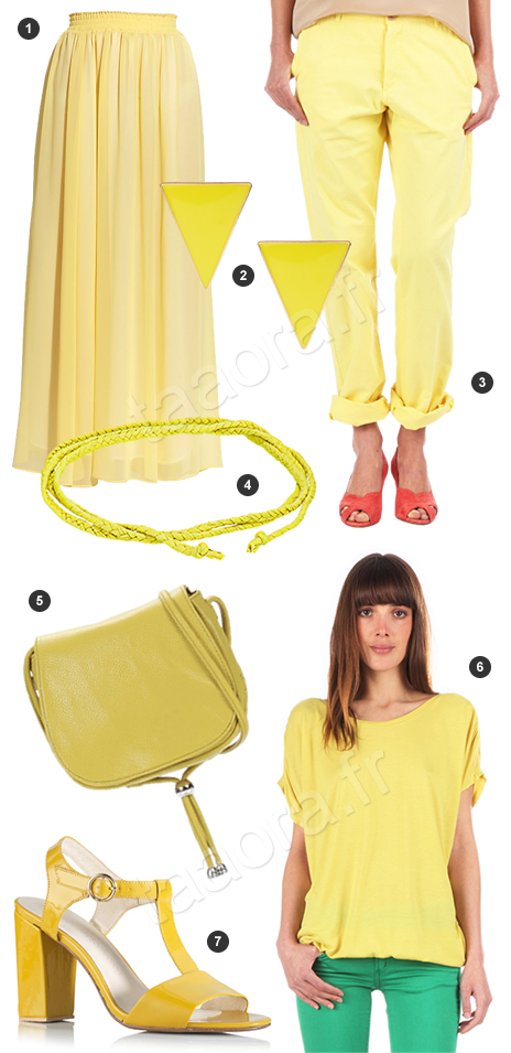 Vêtements accessoires jaunes
