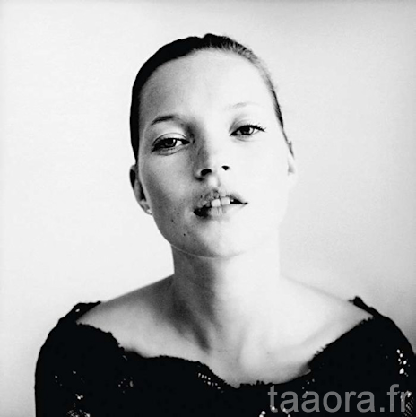 Kate Moss portrait noir et blanc