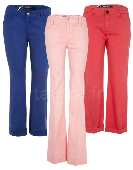 3 pantalons colorés à shopper chez Sinéquanone