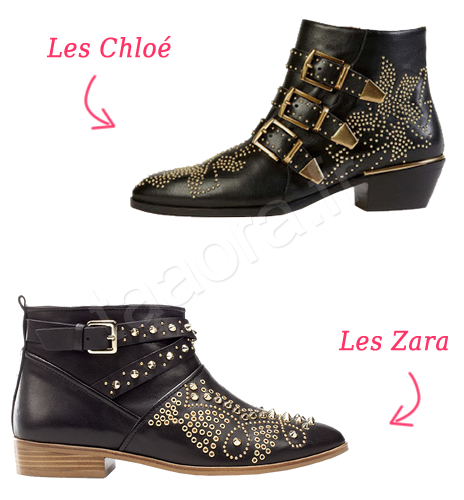 Bottines Zara : ersatz des boots Susan de Chloé