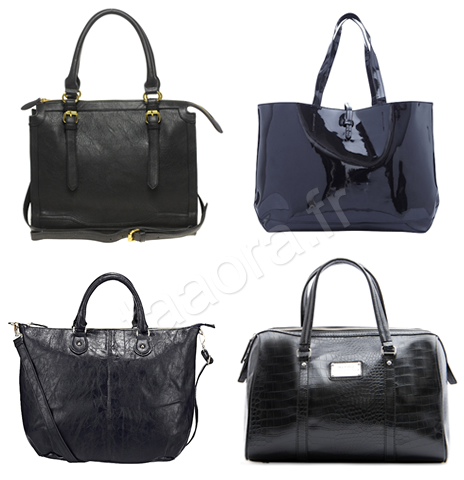 Grands sacs noirs chics à moins de 60 euros