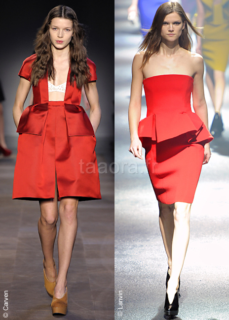 Robe à basques tendance Hiver 2012-2013