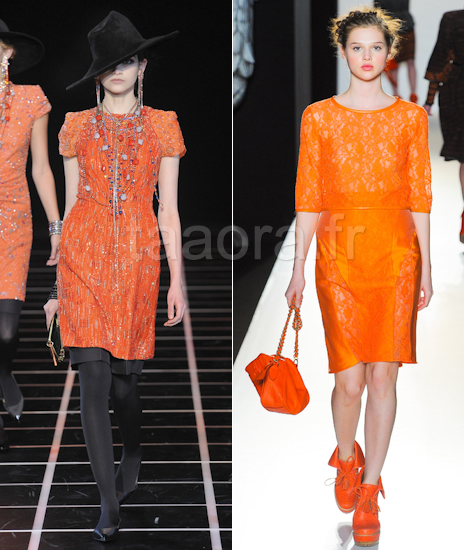 Orange couleur tendance Hiver 2012-2013