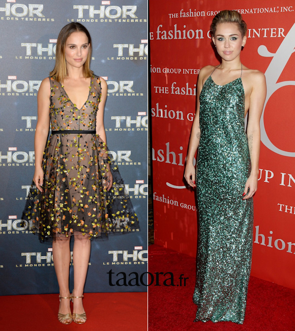 Natalie Portman, Miley Cyrus, looks de stars