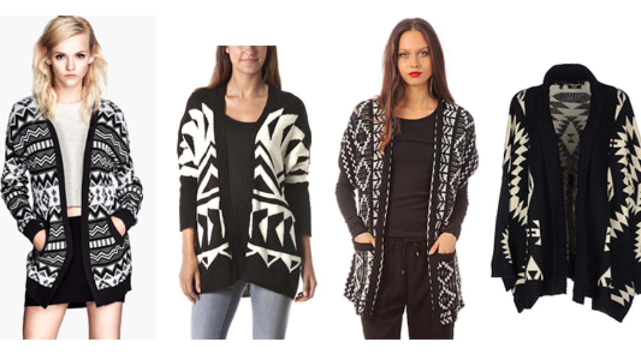 Fashion focus : le gilet noir et blanc imprimé (graphique, aztèque,  jacquard) - Taaora - Blog Mode, Tendances, Looks