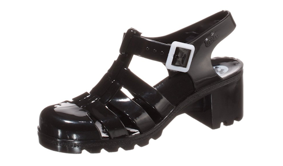 Sandales en plastique noires