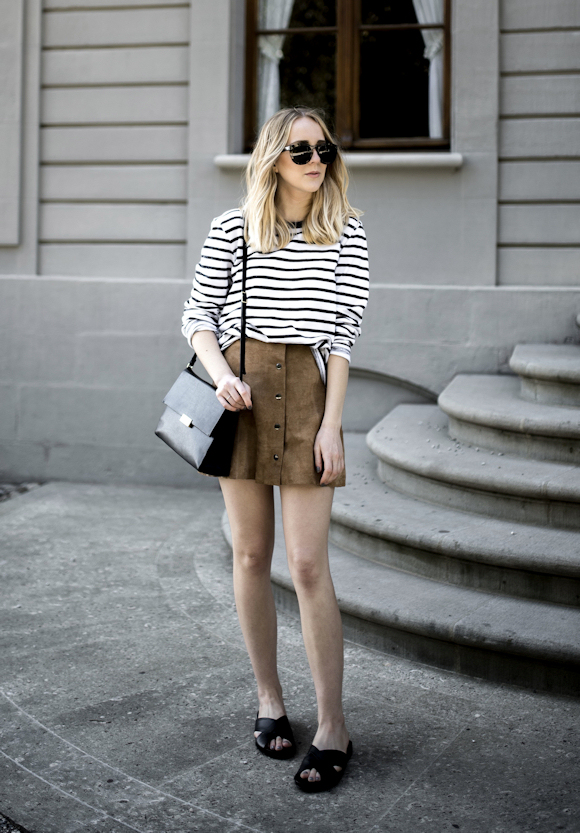 Le bon look avec une jupe en suède marron - Taaora - Blog Mode, Tendances,  Looks