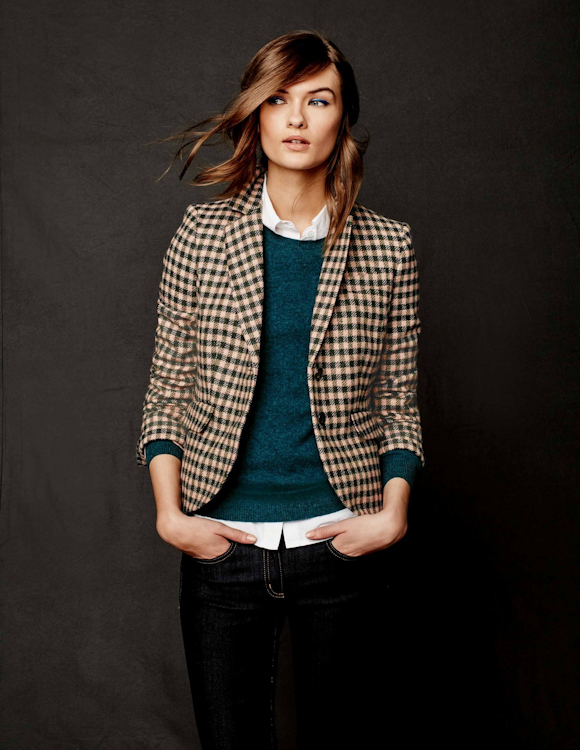 Blazer Femme En Tweed à Carreaux Roses - Veste Classique Printemps/automne Pour Travail, Habillée Ou Décontractée