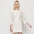 Robe Fourreau Banana Republic Blanche Fleurie - Taille 0 - Dentelle Sans Manches
