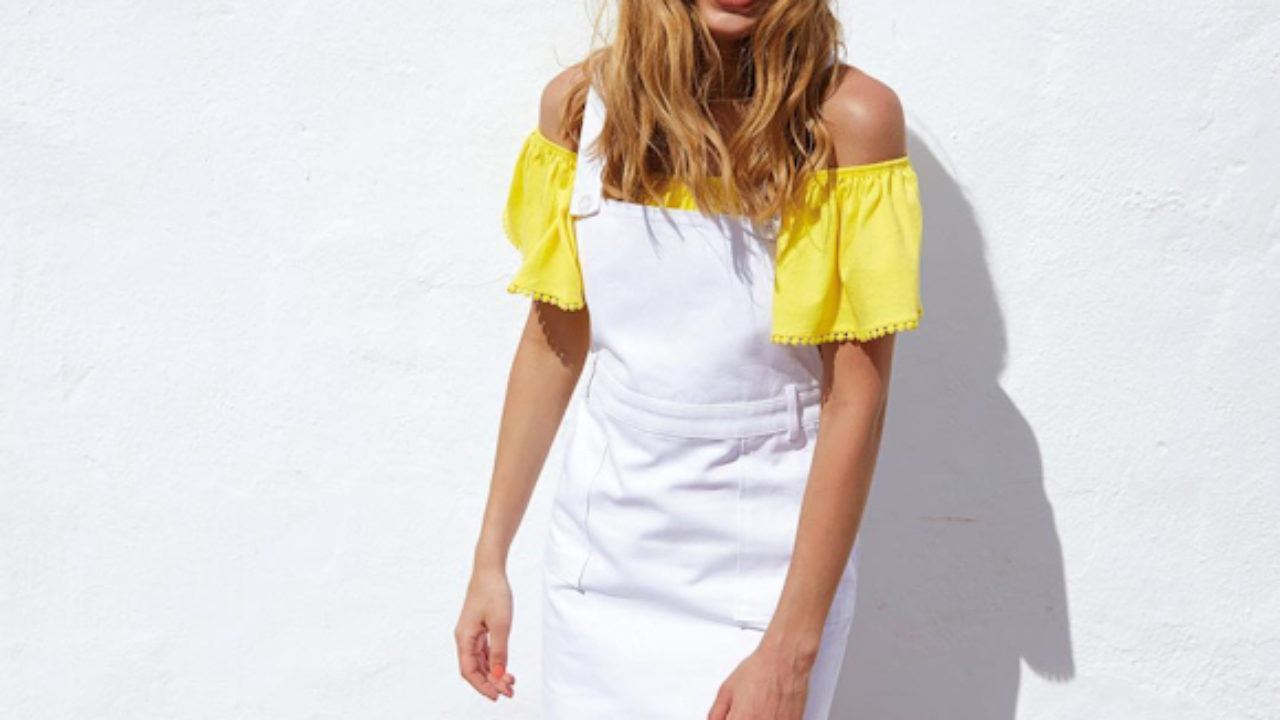 salopette robe jaune
