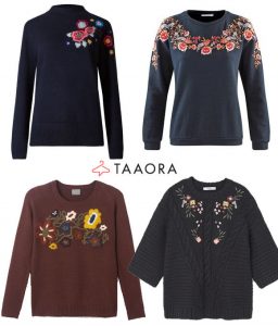 Pull Molly Bracken Bordeaux Viscose Brodé Fleurs - Taille M/L (40/42) - Occasion Très Bon État