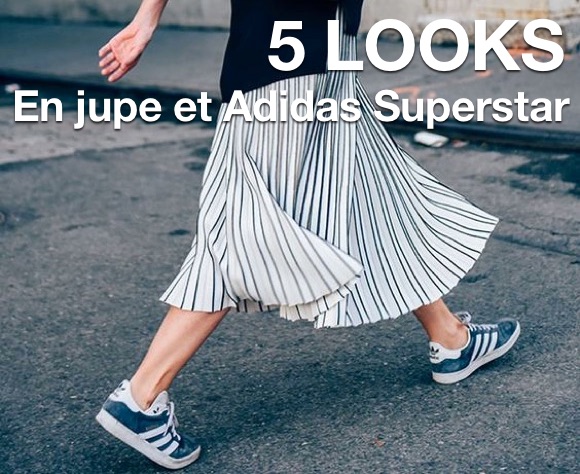 Adidas Superstar idée look jupe