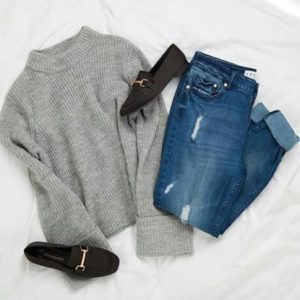 Pull SOCCX Côtelé Gris Taille M (38) - Léger, Occasion Très Bon état, Modèle TOP 518