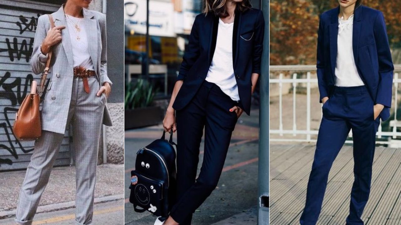 Cinque Tailleur-pantalon noir \u00e9l\u00e9gant Mode Costumes Tailleurs-pantalon 