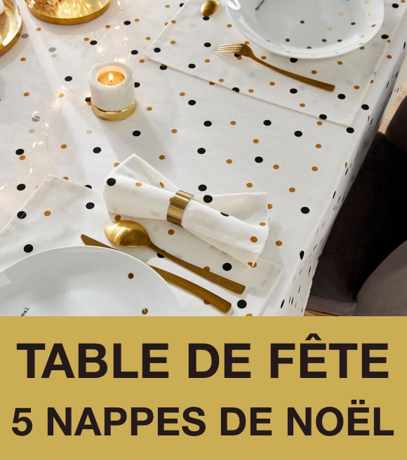 Table de fête nappe Noël