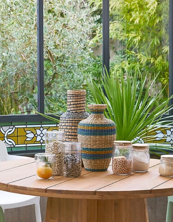 Décoration vases en bambou