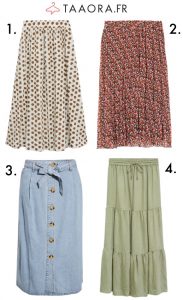 Jupe Midi Fleurie - Printemps/été - Taille S (Juniors) - Multicolore - Marque Hype - Occasion Très Bon état