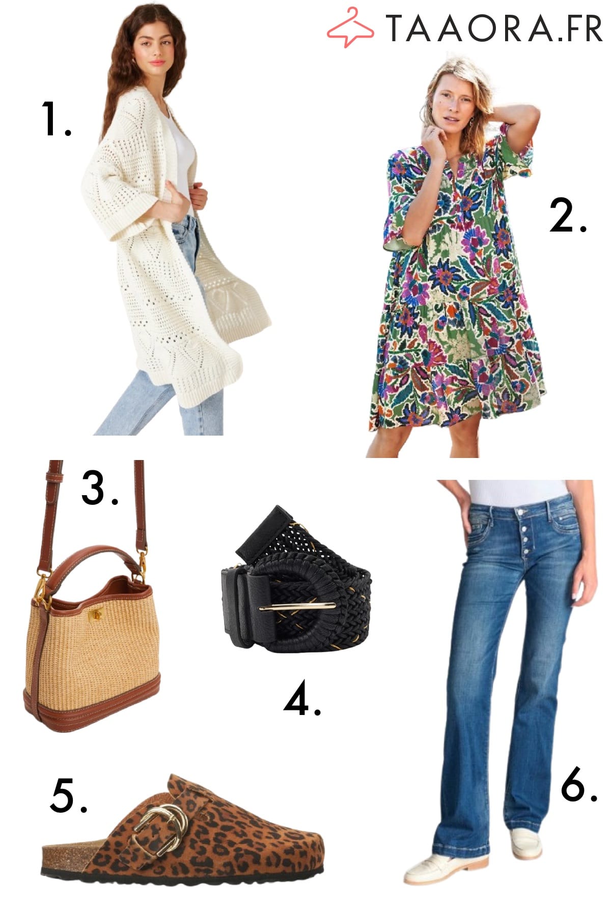 Mode Printemps 2024 : robe, gilet, jean, mules, sac à main