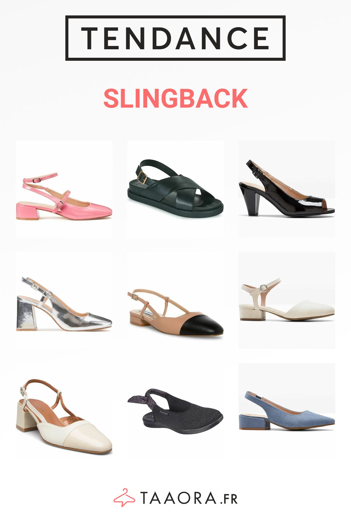Chaussures Slingback Tendance Printemps/Été