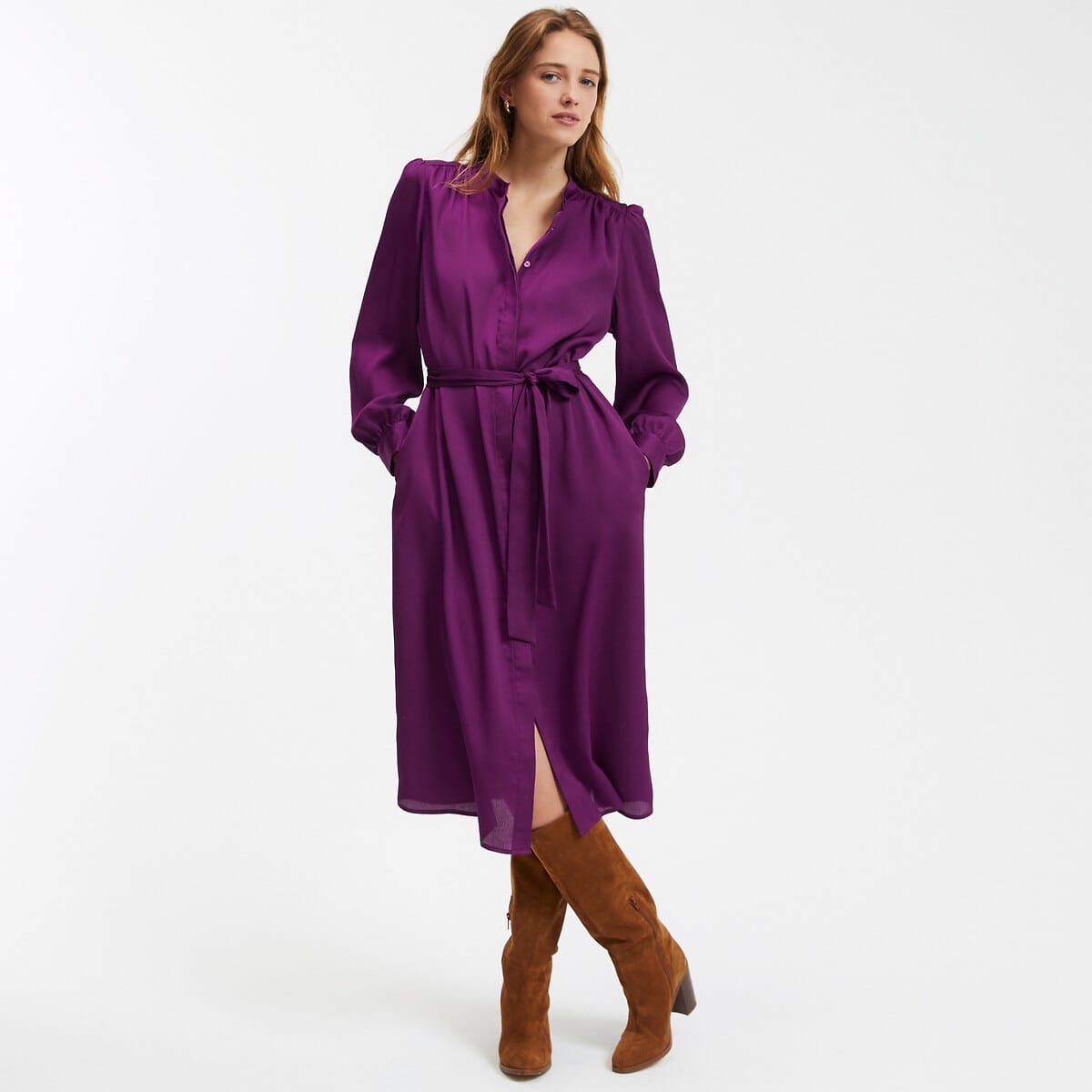 Robe Longue En Jean Pour Femme - Style Bohème Années 60, Imprimé Coloré - Taille L, Bleu - Pour Quotidien, Soirée, Festival