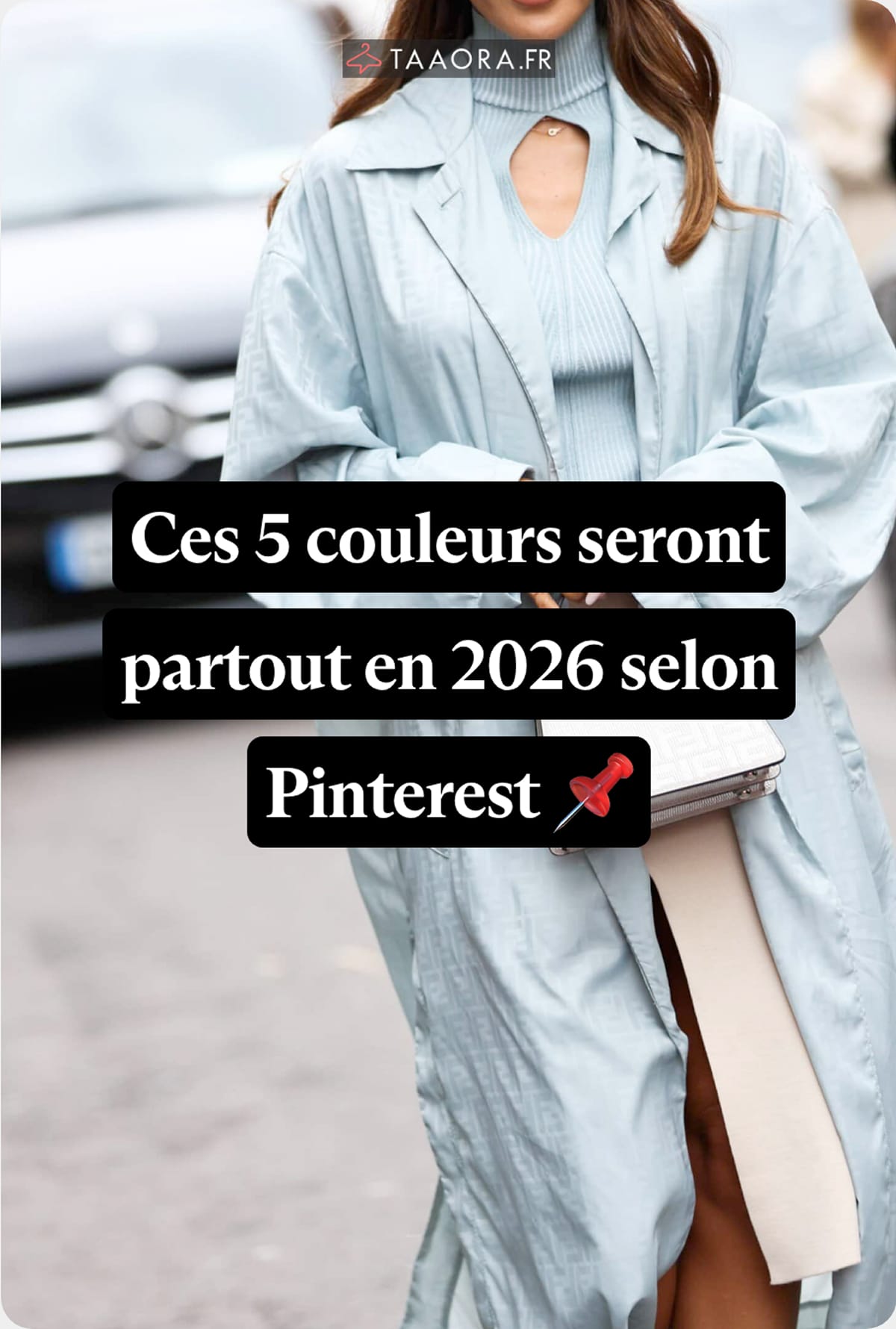 Couleurs tendances 2026 selon Pinterest - Idée look en bleu glacé