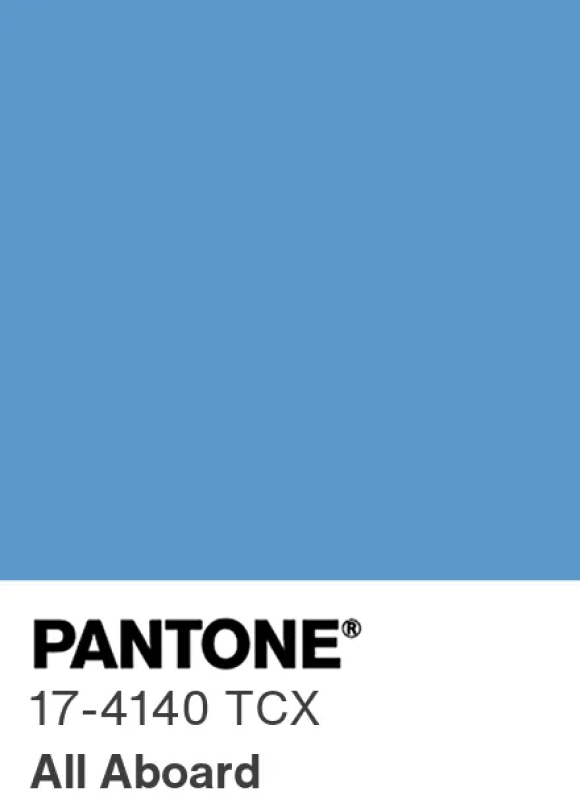 All Aboard Pantone 17-4140 : bleu vif inspiré du ciel et de la mer, couleur automne-hiver 2026-2027