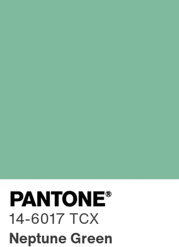 Pantone Neptune Green 14-6017 : vert aquatique, tendance mode automne-hiver 2026-2027