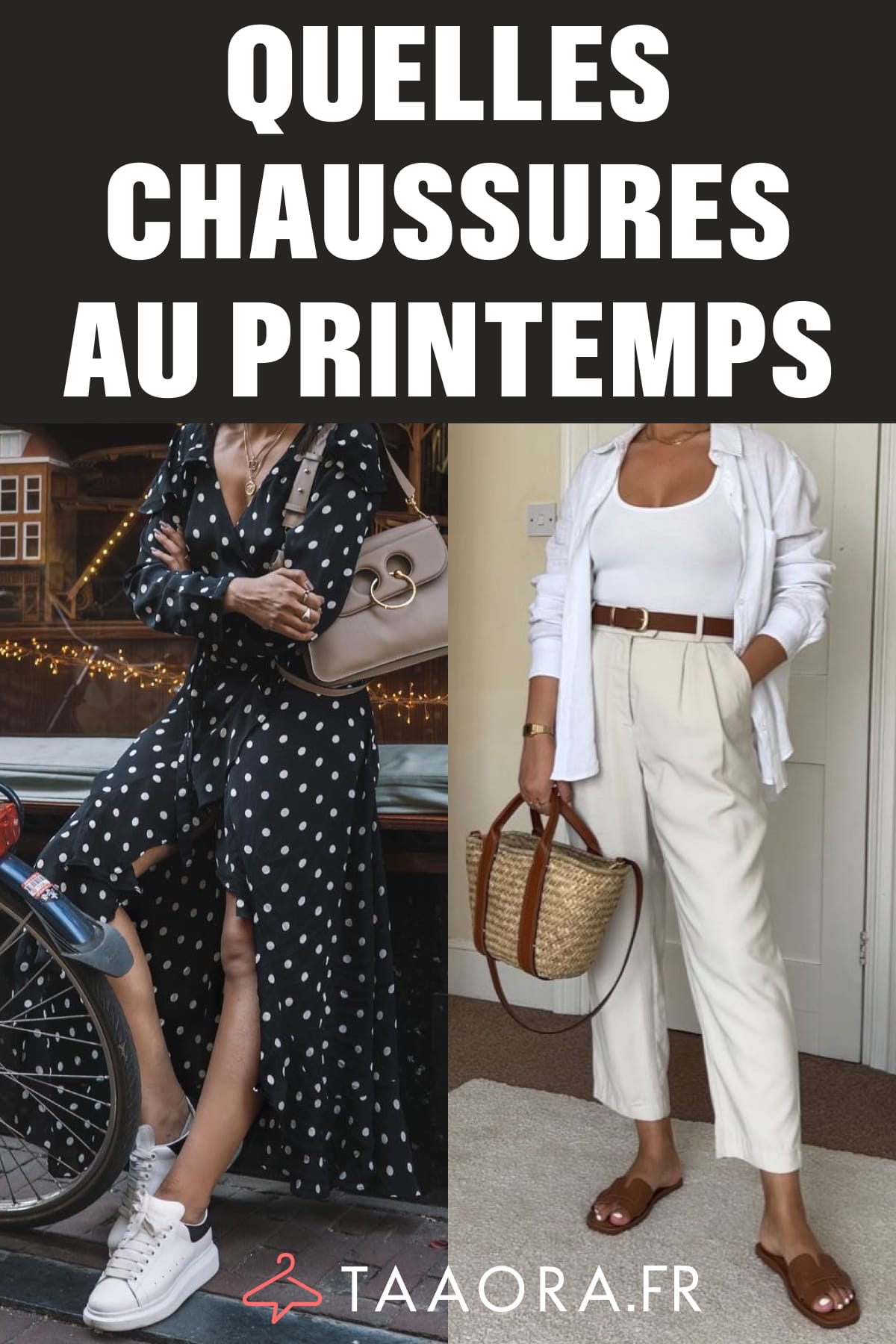 Quelles chaussures porter au printemps : baskets blanches et sandales en cuir minimalistes pour une garde-robe capsule