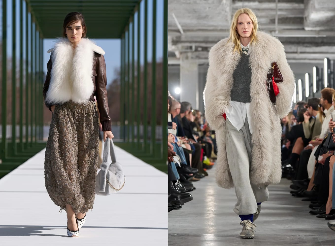 Fausse fourrure tendance automne-hiver 2026-2027 sur les défilés Dior et Ami