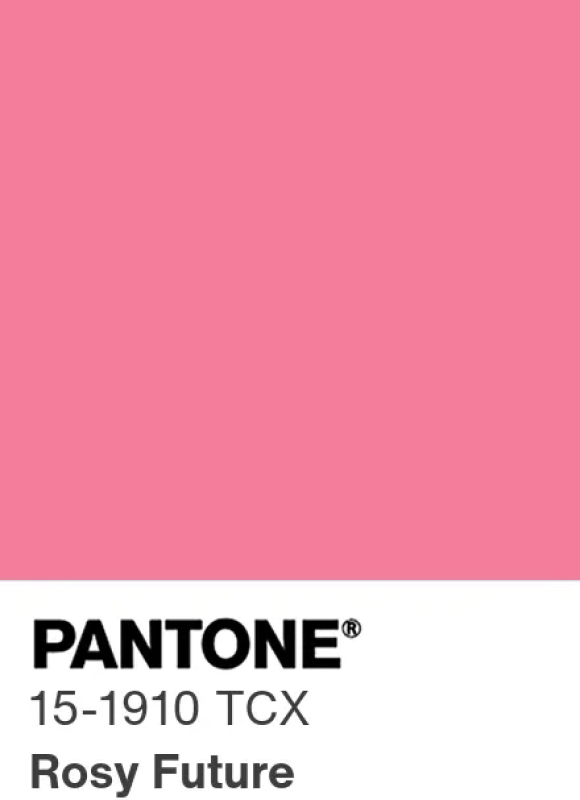 Pantone Rosy Future 15-1910 : rose vif et joyeux, couleur lumineuse printemps-été 2027