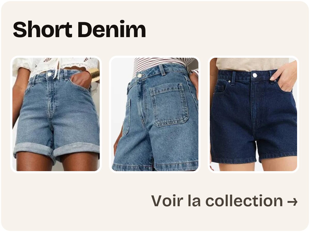 Short en jean pour femme